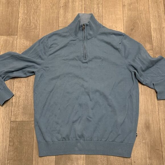 Mens Nautica Quarter Zip Pullover‎ Sweater - Picture 6 of 8
